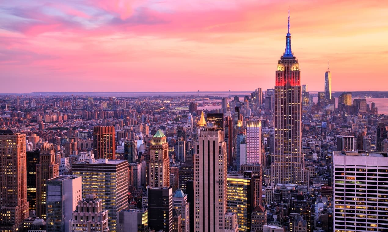 Manhattan skyline in New York City