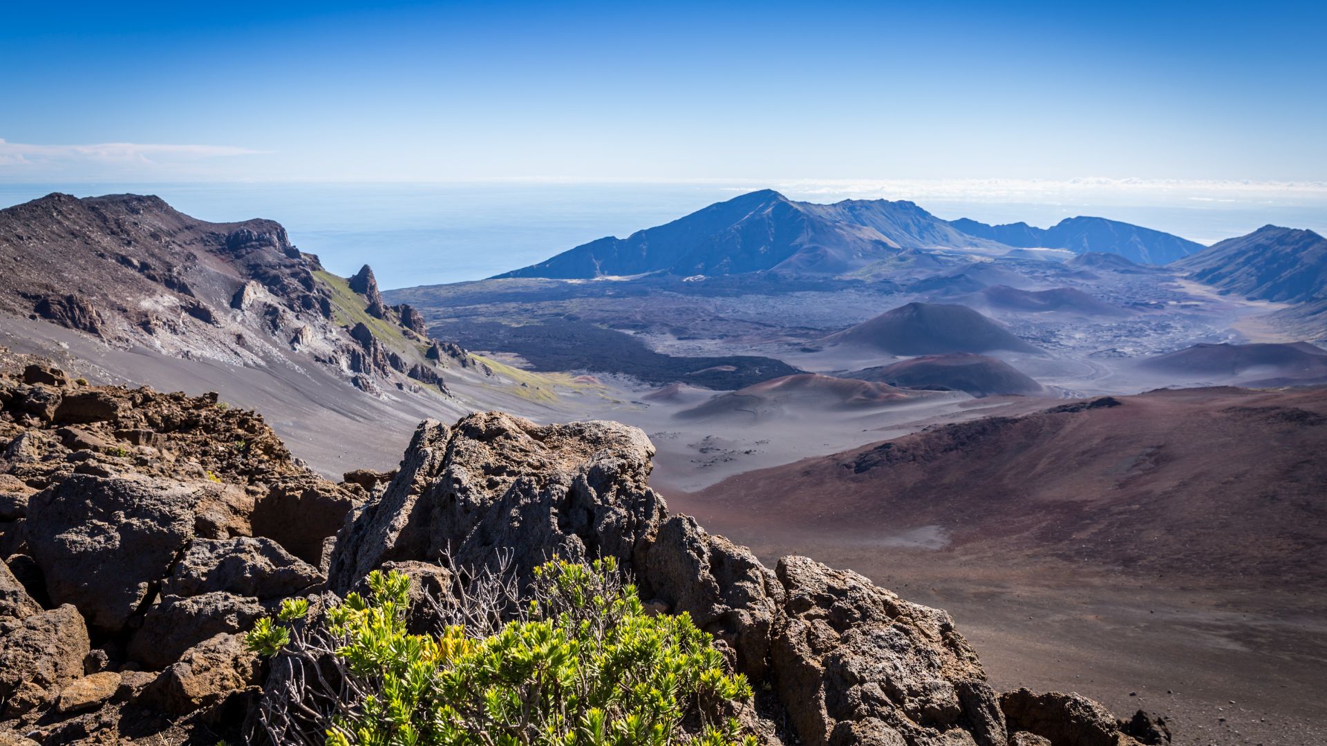 Haleakala crater at sunrise